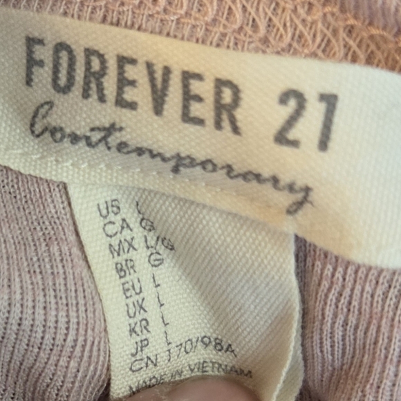 Forever 21 Soft Pink Tunic Top With Open Shoulders Size L - Picture 4 of 4